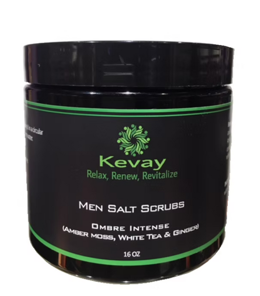 Kevay Ombre Intense Himalayan Salt Scrub – Amber, White Tea & Ginger | 16oz