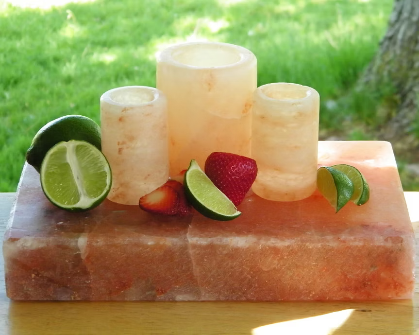 Himalayan Salt Shot Glasses – Hand-Carved Pink Salt Tequila Cups | Set of 1, 2 or 4