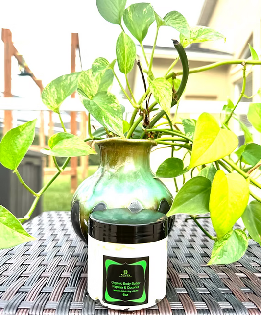 Organic Papaya & Coconut Body Butter by Kevay – Deep Hydration & Glow, 6oz