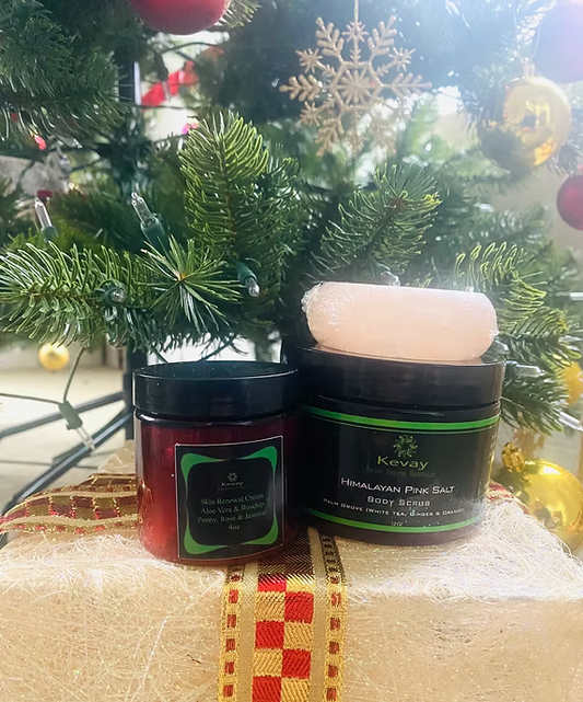 Kevay Custom Skincare Gift Set – Body Scrub, Face Cream & Lip Scrub | Personalized Bundle