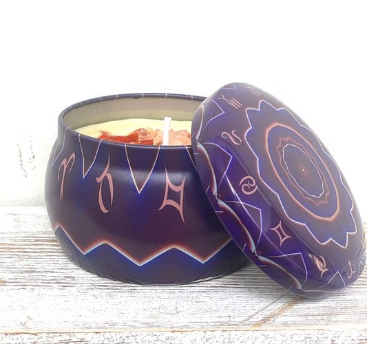 Kevay Astrology Candle – Juniper Berry & Orange | Soy Wax with Himalayan Pink Salt & Botanicals