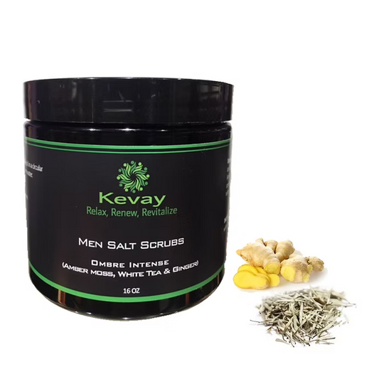 Kevay Ombre Intense Himalayan Salt Scrub – Amber, White Tea & Ginger | 16oz