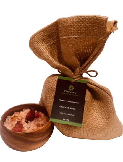 Kevay Grace & Love Soaking Salt – Mint, Eucalyptus & Rose Petals | 28oz