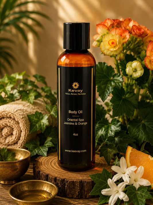Kevay Oriental Spa Body Oil – Orange & Jasmine | Deep Hydration & Aromatherapy